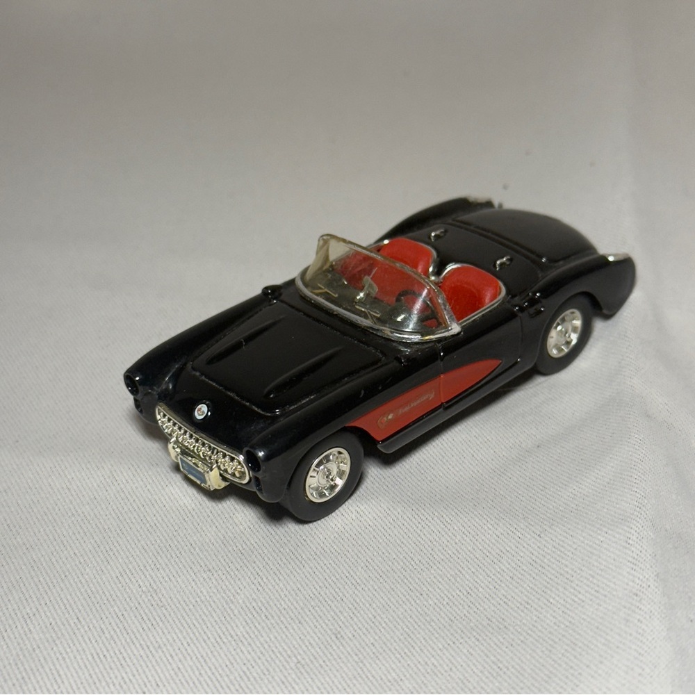 1957 Chevy Corvette Convertible Black 1/43 Diecast Model Car